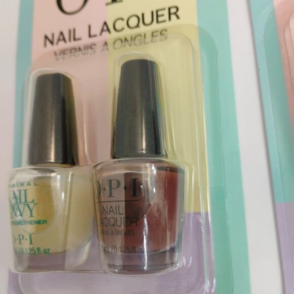 OPI Mini Nail Polish Set of Two Brand New 4 bottles total Nail Laquer Nail Stren - Picture 5 of 12